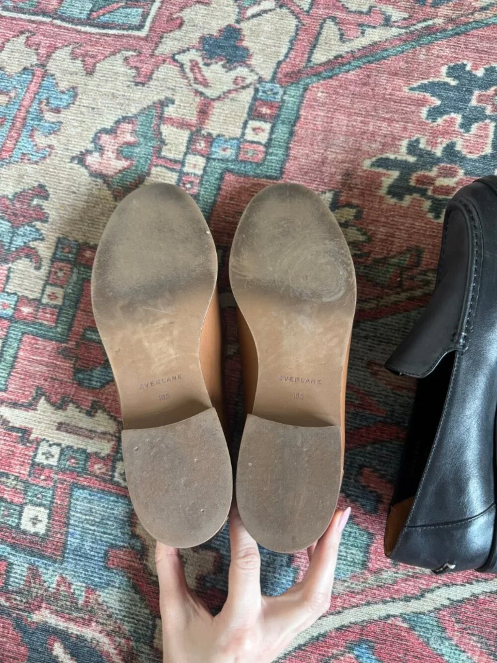 TWO PAIRS Everlane Womens The Modern Loafer Black and Camel 10.5